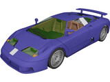 Bugatti EB110 Supersport (1992) 3D Model preview