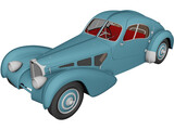 Bugatti Type 57 Atlantic (1934) 3D Model preview