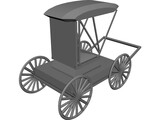 Buggy Horse Drawn 3D Model preview