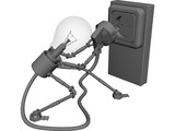 Bulb Man 3D Model preview