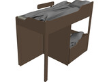 Bunk Bed 3D Model preview