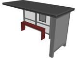Bus Shelter 3D Model preview