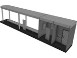 Bus Station 3D Model preview