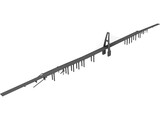 Cable Stayed Bridge 3D Model preview