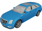 Cadillac CTS Sport Wagon (2010) 3D Model preview