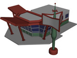 Cafe 3D Model preview