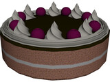 Cake Round 3D Model preview