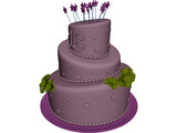 Cake Sweet 16 3D Model preview
