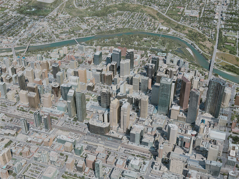 Calgary City, AB, Canada (2020) 3D Model