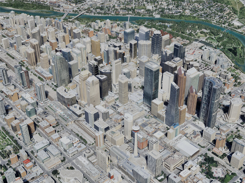 Calgary City, AB, Canada (2022) 3D Model