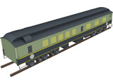 Canadian Dining Car 3D Model preview