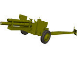 Canadian Howitzer 105mm 3D Model preview