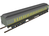 Canadian Parlor Car 3D Model preview