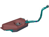 Car Fuel Tank 3D Model preview