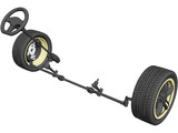Car Steering Wheel System 3D Model preview
