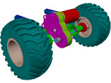 Car Suspension 3D Model