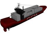 Cargo Ship 3D Model preview