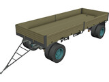Cargo Trailer 3D Model preview