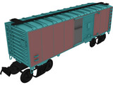Cargo Wagon Car Box 3D Model preview