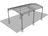 Carport Steeldeck 3D Model