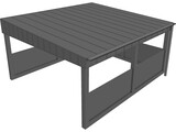 Carport with Metal Roof 3D Model preview