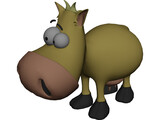 Cartoon Cow 3D Model preview