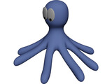 Cartoon Octopus 3D Model preview