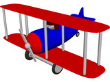 Cartoon Toy Airplane 3D Model preview
