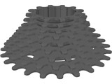 Cassette 9 Speed Rear 3D Model