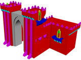 Castle Gate Front 3D Model preview