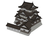 Castle Hikone 3D Model preview