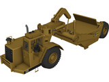 Caterpillar 631D Scraper 3D Model preview