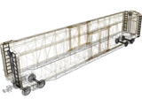 Cattle Train Section 3D Model
