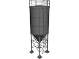 Cement Silo 3D Model preview