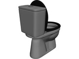 Ceramic Toilet 3D Model preview