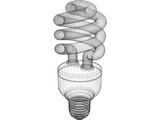 CFL Light Bulb 3D Model