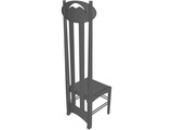 Chair Argyle Charles Rennie Mackintosh 3D Model