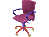 Chair Arms Adjustable 3D Model preview