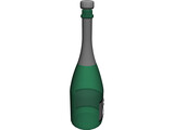 Champagne Bottle 3D Model preview