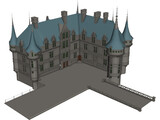 Chateaux Azay Le Rideau 3D Model preview