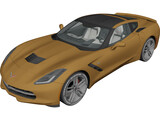 Chevorlet Corvette C7 Stingray V8 (2015) 3D Model preview
