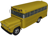 Chevrolet 4500 School Bus (1956) 3D Model preview