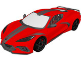 Chevrolet Corvette C8 Stingray Z51 (2020) 3D Model preview