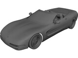 Chevrolet Corvette Convertible (2002) 3D Model preview