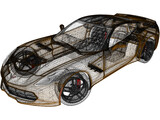 Chevrolet Corvette Stingray C7 (2013) 3D Model
