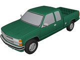 Chevrolet Extended Cab Full-Size Pickup (1994) 3D Model preview