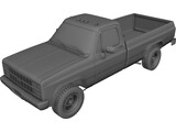 Chevrolet K20 Pickup (1987) 3D Model preview