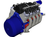Chevrolet LS3 Engine Block 3D Model preview