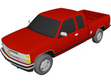 Chevrolet S10 Pickup Extended Cab (1994) 3D Model preview