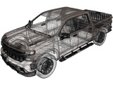 Chevrolet Silverado 1500 Crew Cab LT (2019) 3D Model